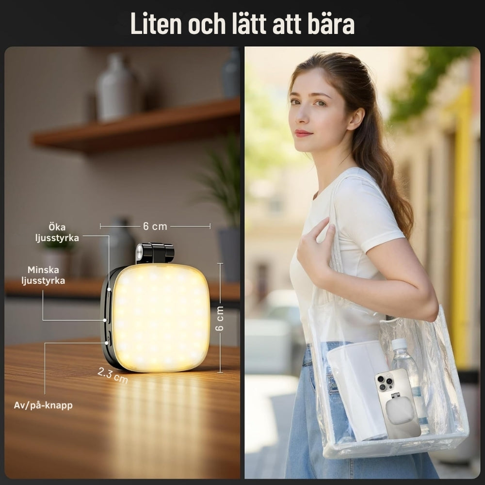 Magnetiskt selfieljus