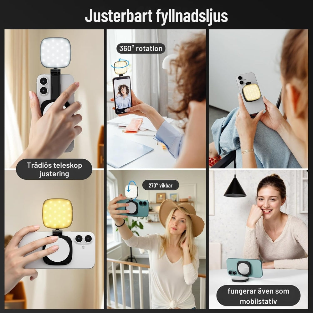 Magnetiskt selfieljus