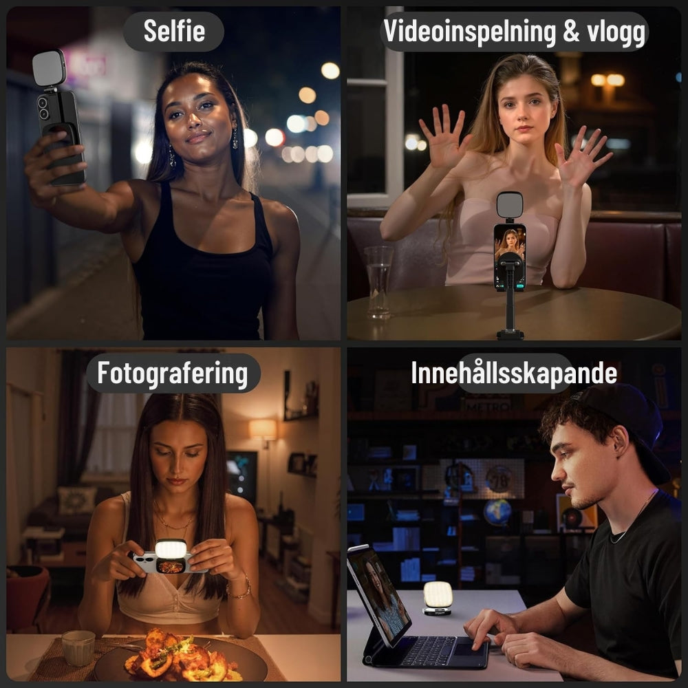 Magnetiskt selfieljus