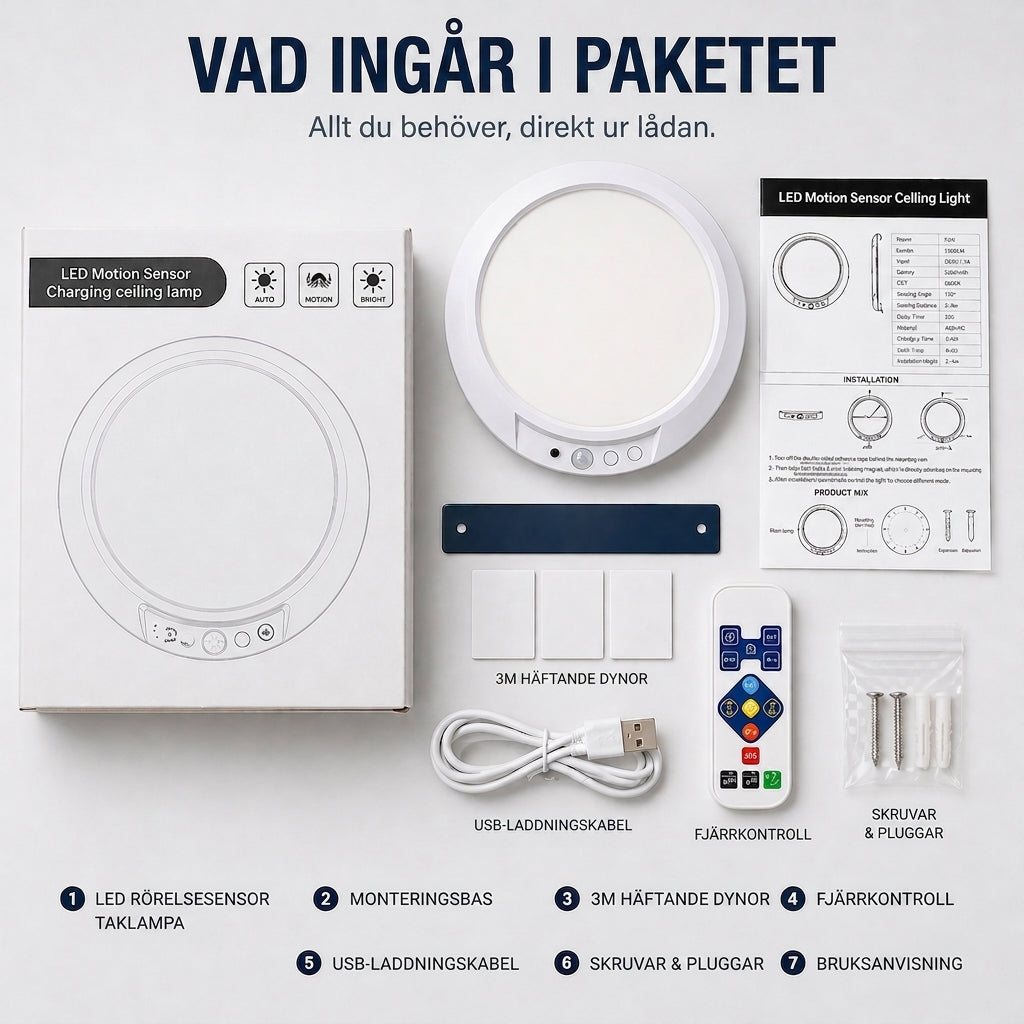 Lumora – Magnetisk Trådlös Taklampa