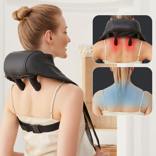 Nack- och axelmassageapparat med värme