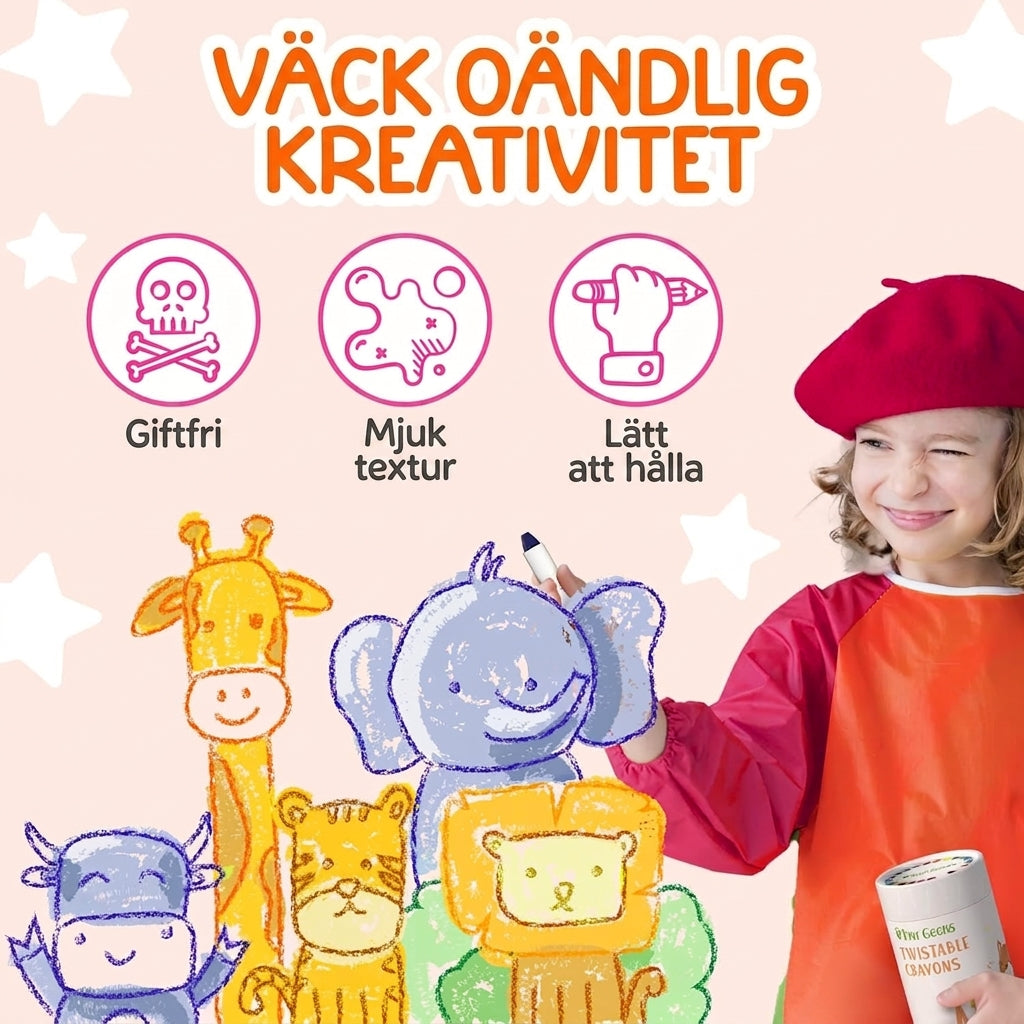 Crayloo - Silkeslena Tvättbara Kritor