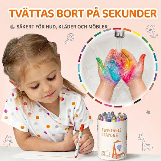 Crayloo - Silkeslena Tvättbara Kritor