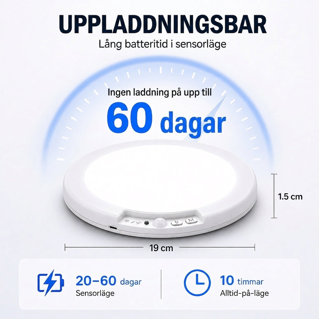 Lumora – Magnetisk Trådlös Taklampa