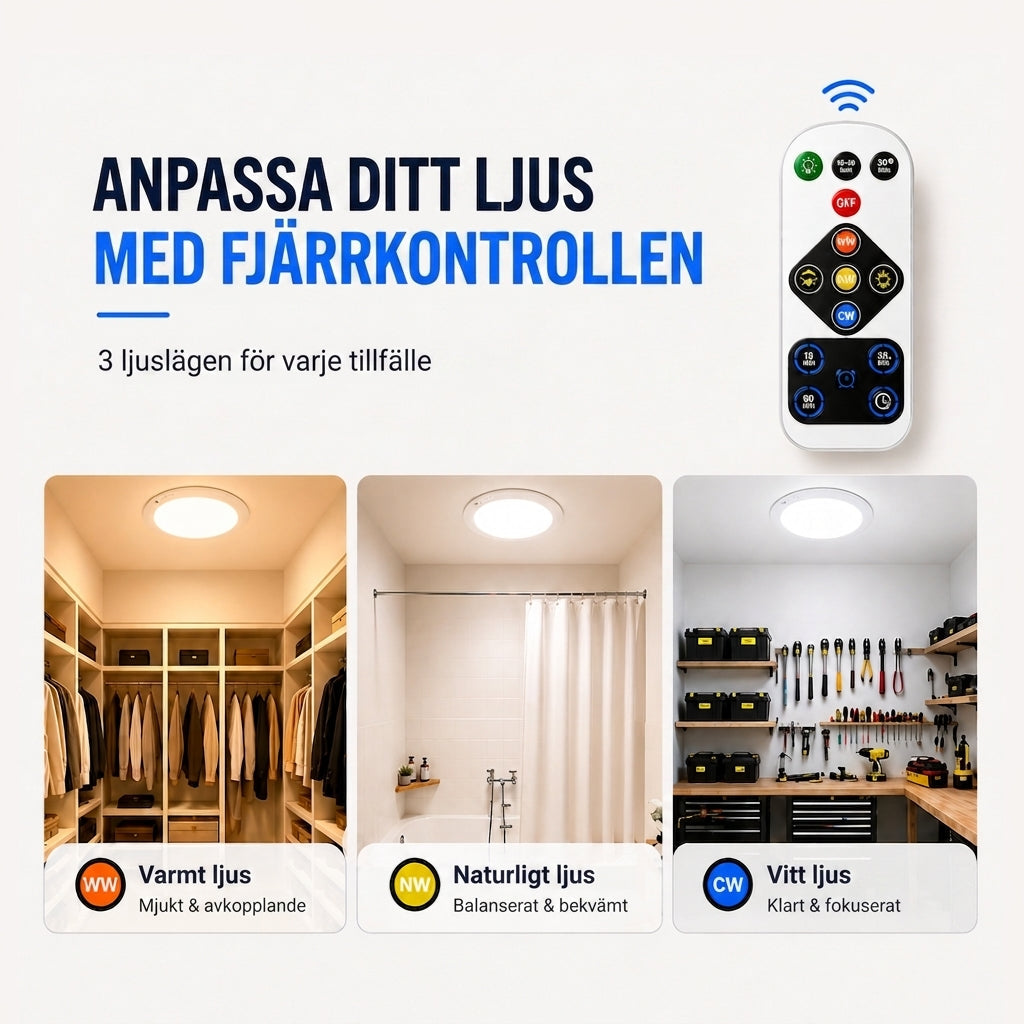 Lumora – Magnetisk Trådlös Taklampa